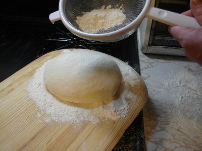 Dust Dough with flour