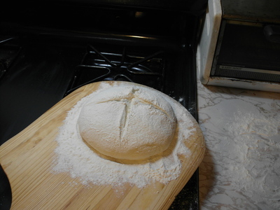 Slice dough to make rising easier