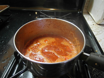 Simmer blended sauce