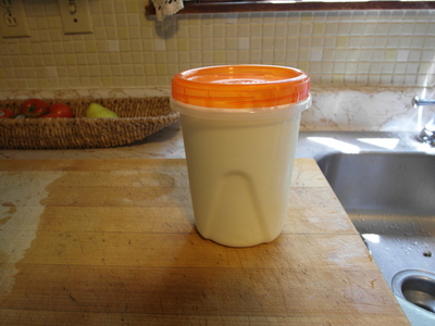 Store yogurt in quart containers