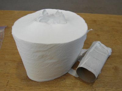 Remove tube from toilet paper roll